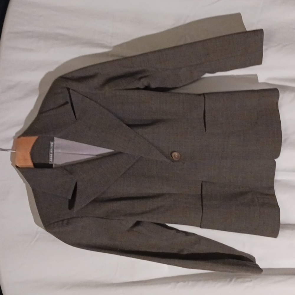 Anna Huling Gray Wool Blazer - image 1